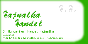 hajnalka handel business card